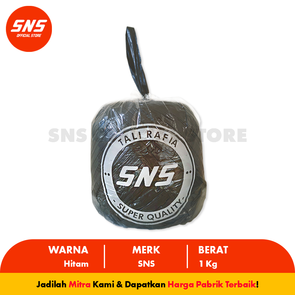

TALI RAFIA 1kg Hitam Tebal SNS