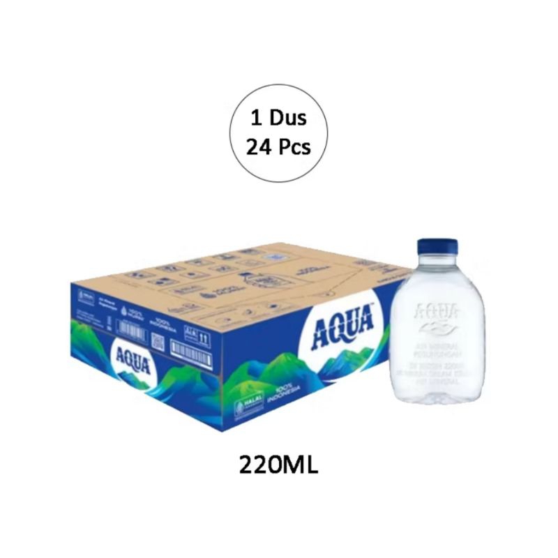 

Aqua cube 220ml isi 24 botol