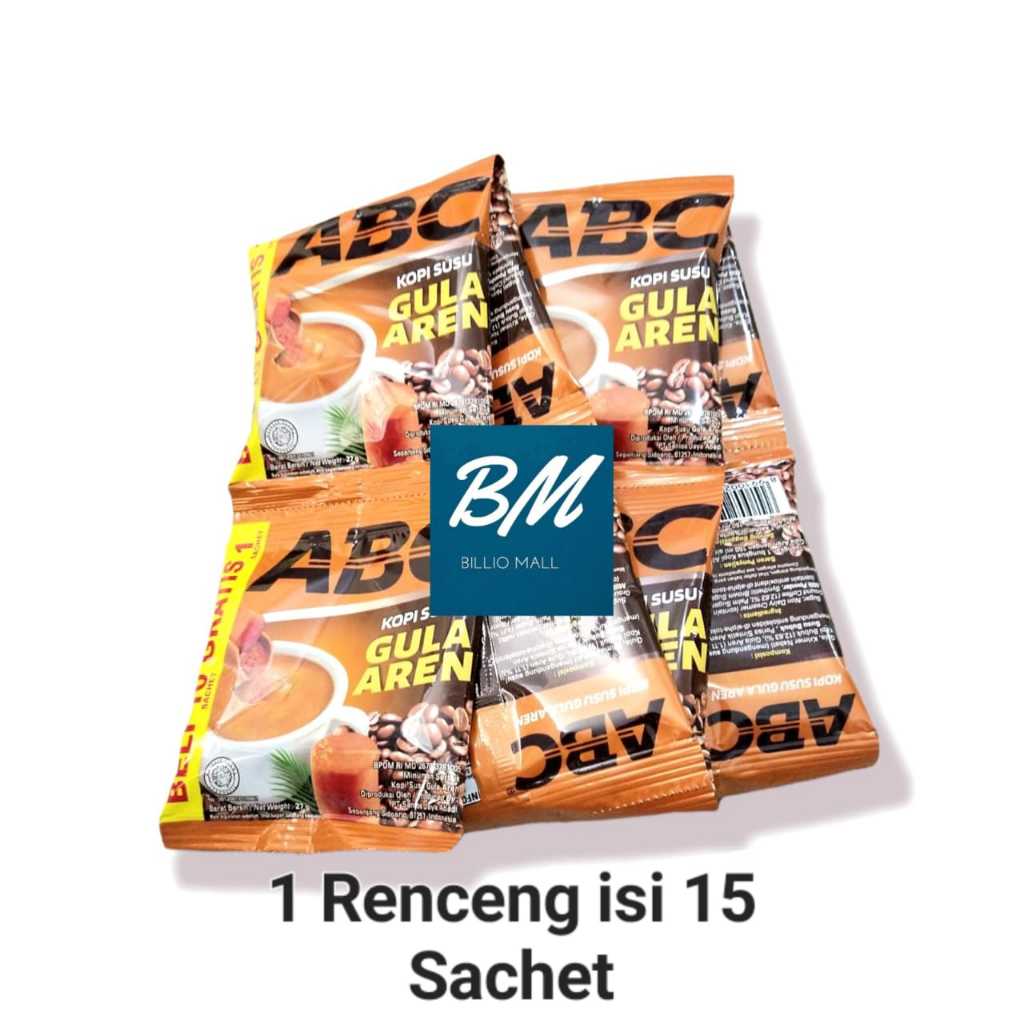 

ABC Kopi Susu Gula Aren 1 Renceng (isi 15 Sachet)