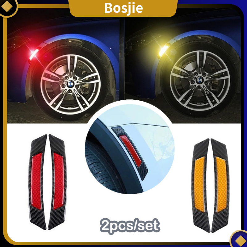 Stiker reflektor mobil/Stiker Reflector Wheel Fender Stiker/Eyebrow Stiker 3D Mobil Reflektor Bahan 