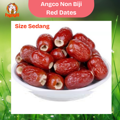 

ANGCO NON BIJI KERING PREMIUM - ANG CO HONG ZOU TANPA BIJI - RED DRIED DATES - KURMA MERAH 30 - 100 GRAM