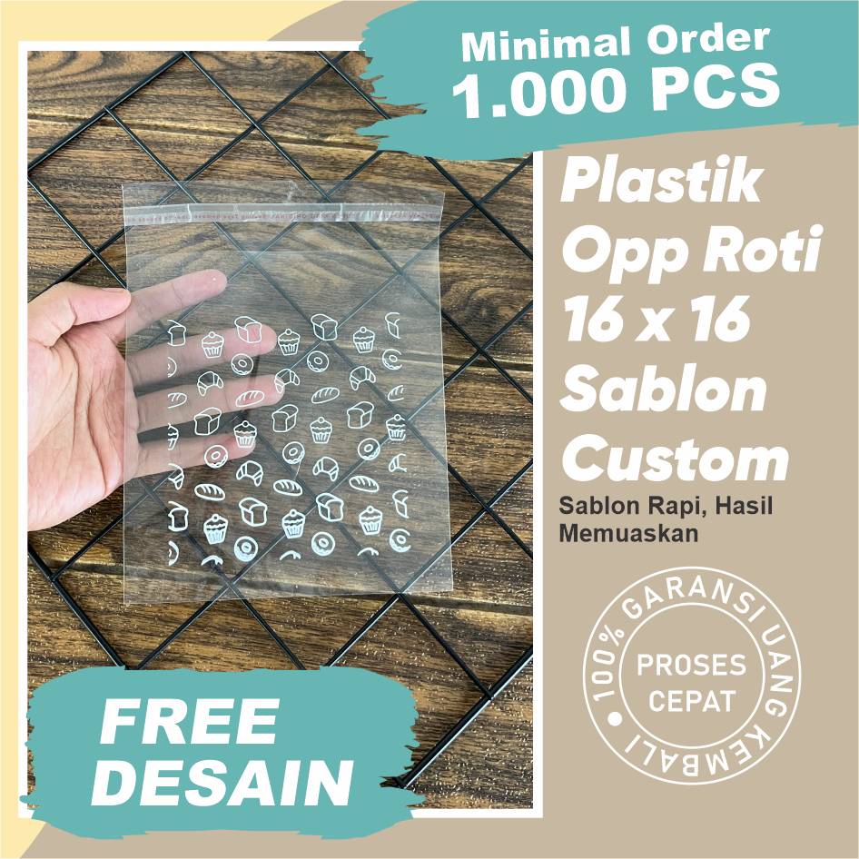 

Sablon Plastik Opp Roti 16x16 Sablon Kemasan plastik sablon plastik murah