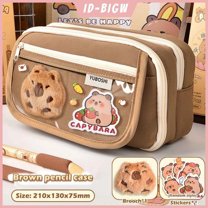 

Tempat alat tulis kotak pensil aesthetic korea Tas PenaTempat Pencil Tas Pensil kapasitas besar freeies Kotak Pensil 9 Lapis Penyimpanan Alat Tulis Siswa