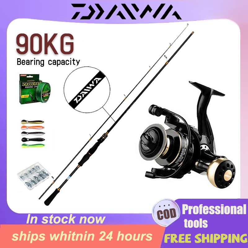 Joran Pancing Set Murah & Kuat Panjang 1.65-2.7M, Reel Besi 15KG, Ideal untuk Casting Full Set & Tan