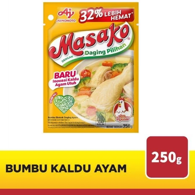 

Masako Bumbu Kaldu Ayam Penyedap Rasa 250gr