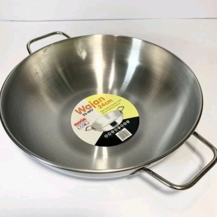 Wajan Saji Wajan datar prasmanan stainless steel wajan mini datar / wajan maxim 24cm