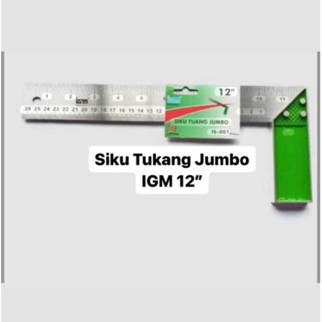 

Penggaris Siku tukang Jumbo IGM 12” 30cm