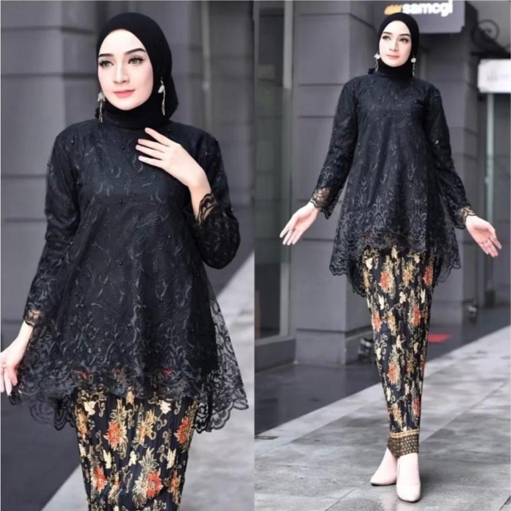 STELAN KEBAYA BLOUSE CANTIK AZKIA-MODEL BAJU KEBAYA KEKINIAN-KEBAYA TERLARIS / KEBAYA WISUDA MODERN 