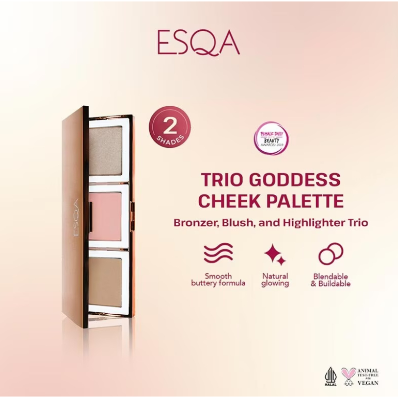 ESQA Trio Goddess Cheek Palette / ESQA Goddess Cheek Palette