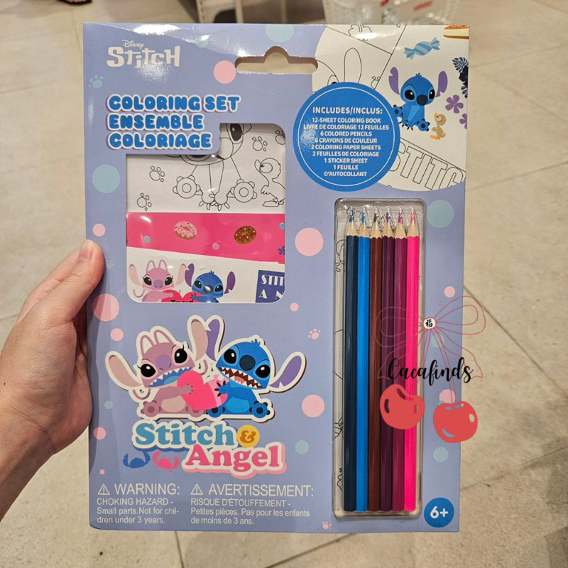 MINISO x Disney‼️Coloring Book Set / Buku Mewarnai Disney Collection (Stitch / Cinnamonroll / Hello 