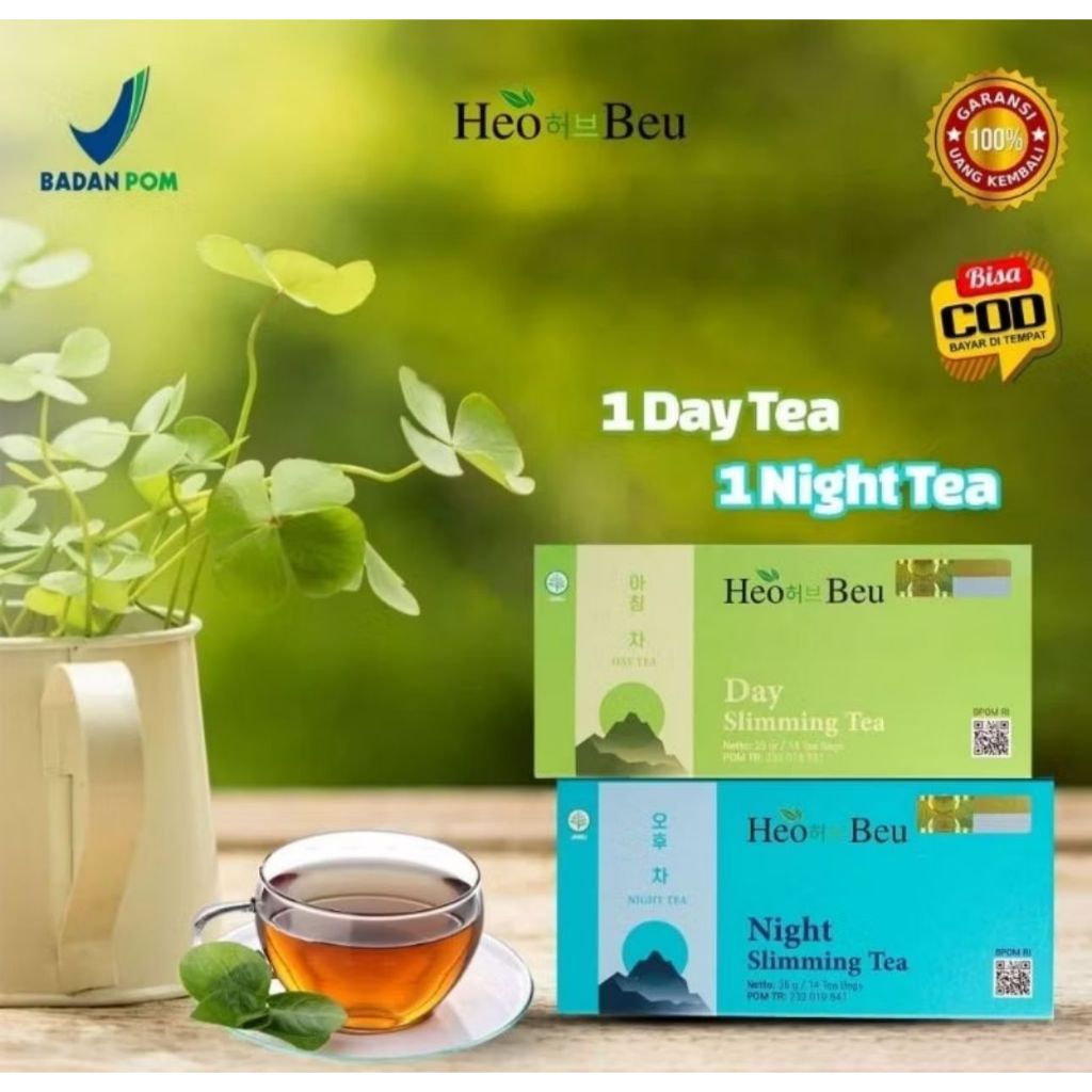

HEO BEU Slimming Tea Original Teh Diet Asli BPOM Bisa COD