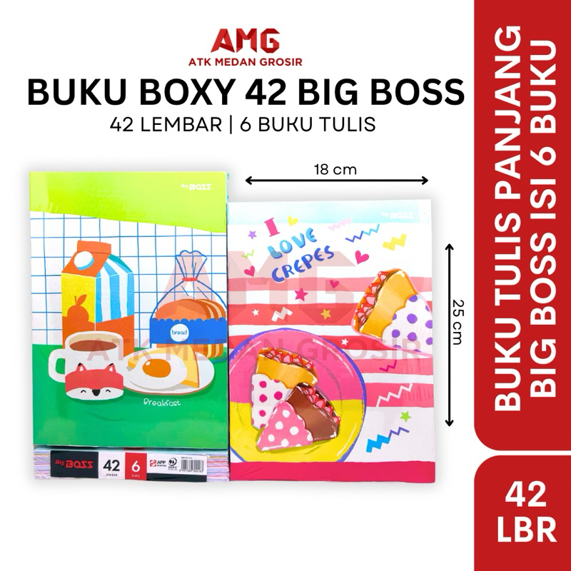 

BUKU PANJANG 42 LEMBAR BIG BOSS 6 BUKU
