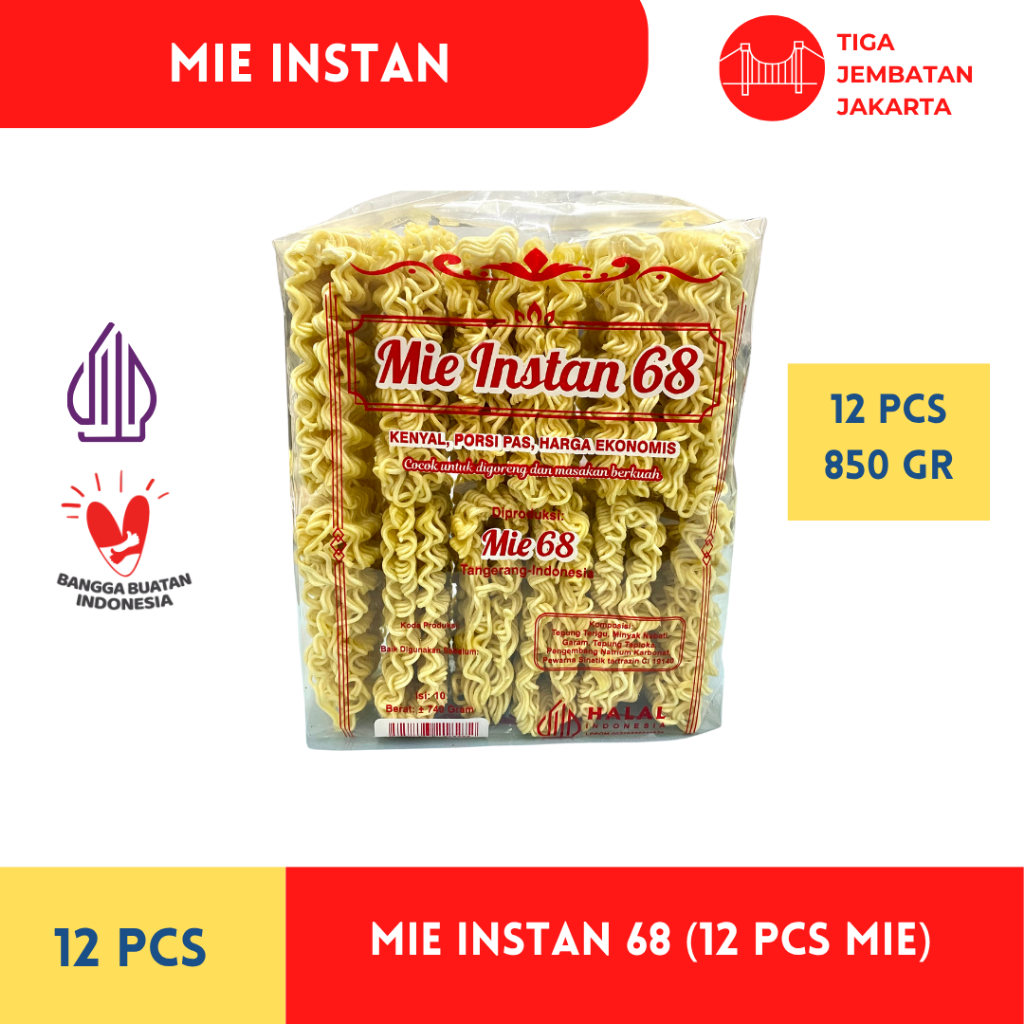 

Mie Instan 68 Isi 12 Pcs Mie Mie Instan Mie Goreng Mie Tektek Mie Rebus Soto mie Indomie Mie Sedap
