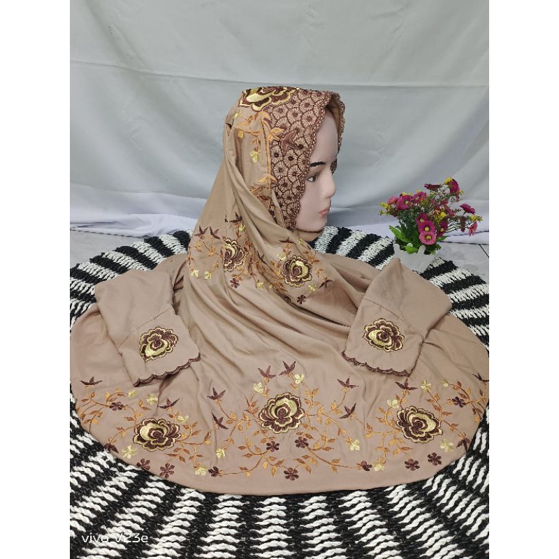 mukena dewasa lajuran warna kain coksu