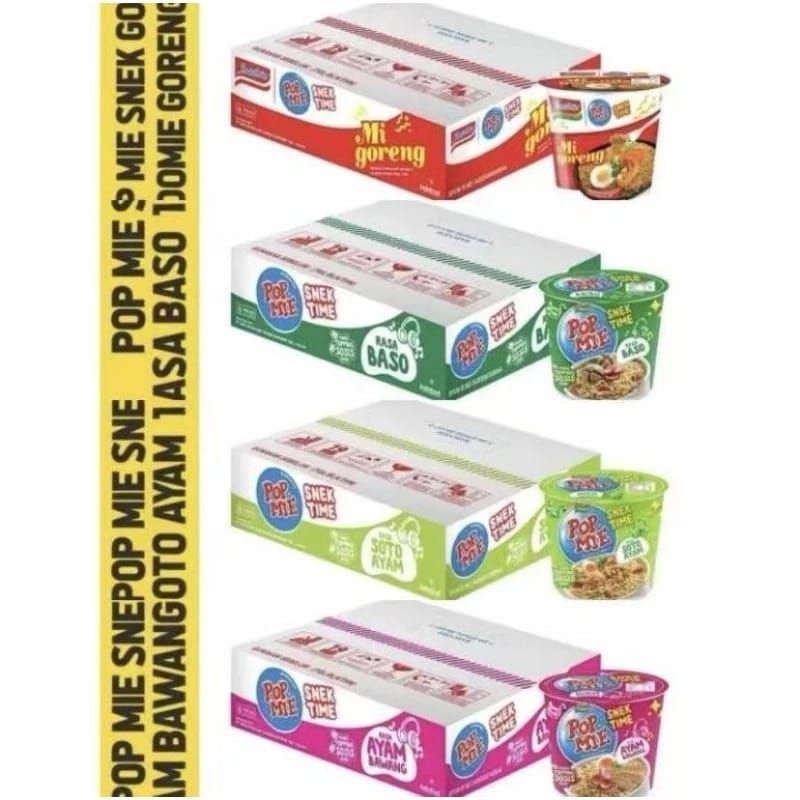 

POP MIE MINI KEMASAN BARU 35gr isi 12 pc-1 Dus isi 12cup - Pop mie mini snek time[1 karton isi 12×38g] Pop mie instan cup mini snek time
