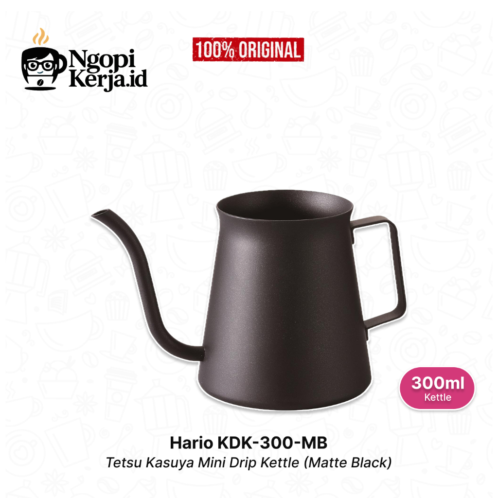 Hario Tetsu Kasuya Mini Drip Kettle 300ml KDK-300-MB - Matte Black