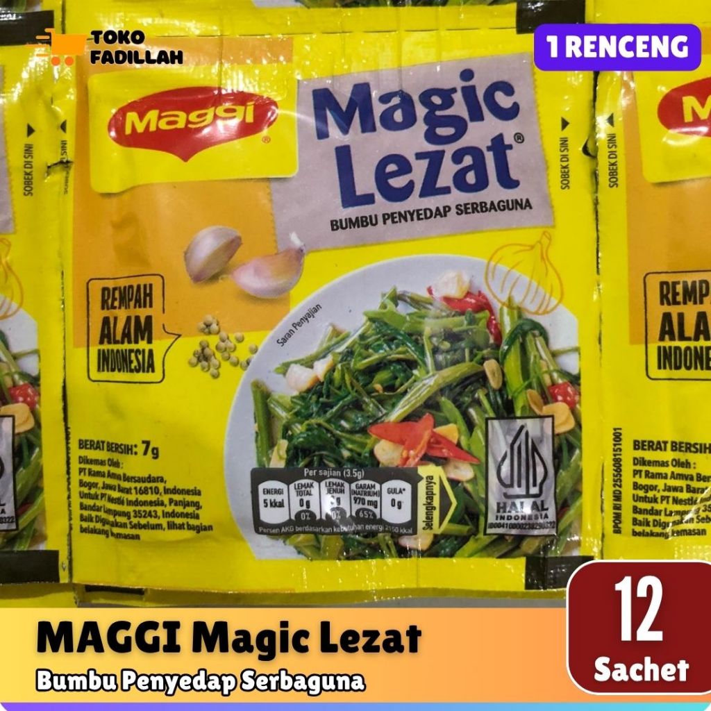 

MAGGI Magic Lezat 7g Renceng isi 12 Sachet - Bumbu Penyedap Serbaguna