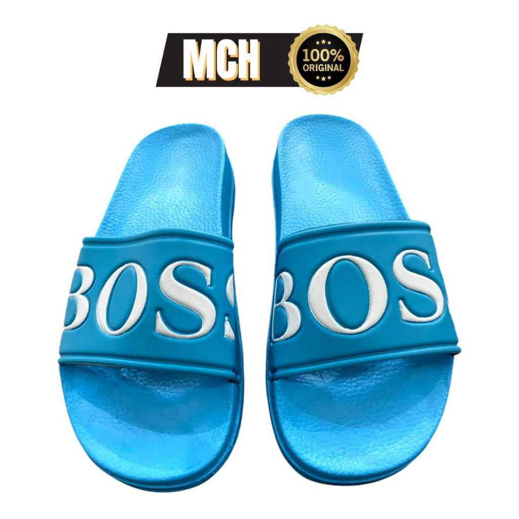 MOCHEL Sandals Selop Slipers Fleksibel Terbaru Pria dan Wanita MOCHELxBOSS Tosca Putih Size 36-44