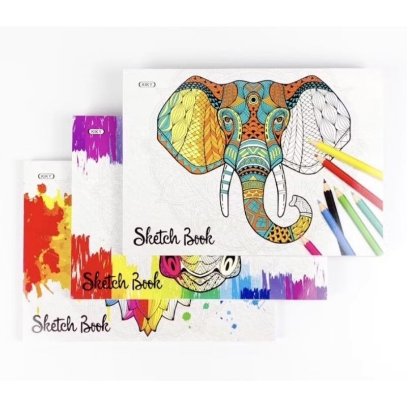 

1 PCS BUKU SKETCH BOOK KIKY/BUKU SKETSA UKURAN A4 ISI 50 LEMBAR