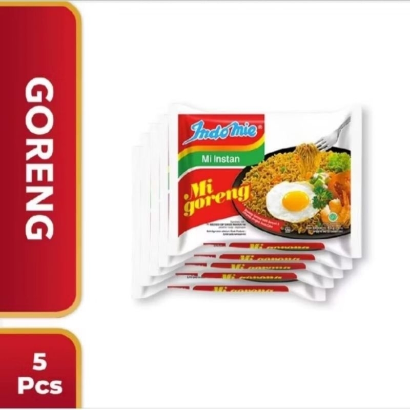 

Indomie goreng paket isi 5 bungkus mie instan goreng