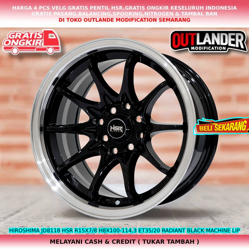 velg celong r15/ velg racing r15,velg mobil Galant Hiu Colt Eterna Galant dll velg hsr hiroshima r15