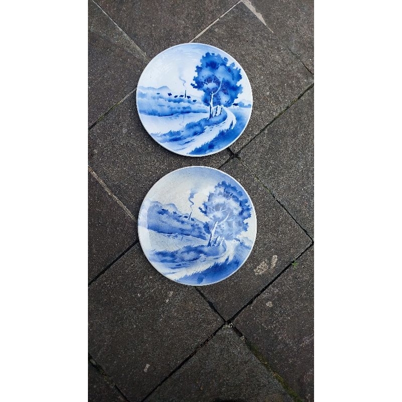 piring hias eropa  2 pcs antik