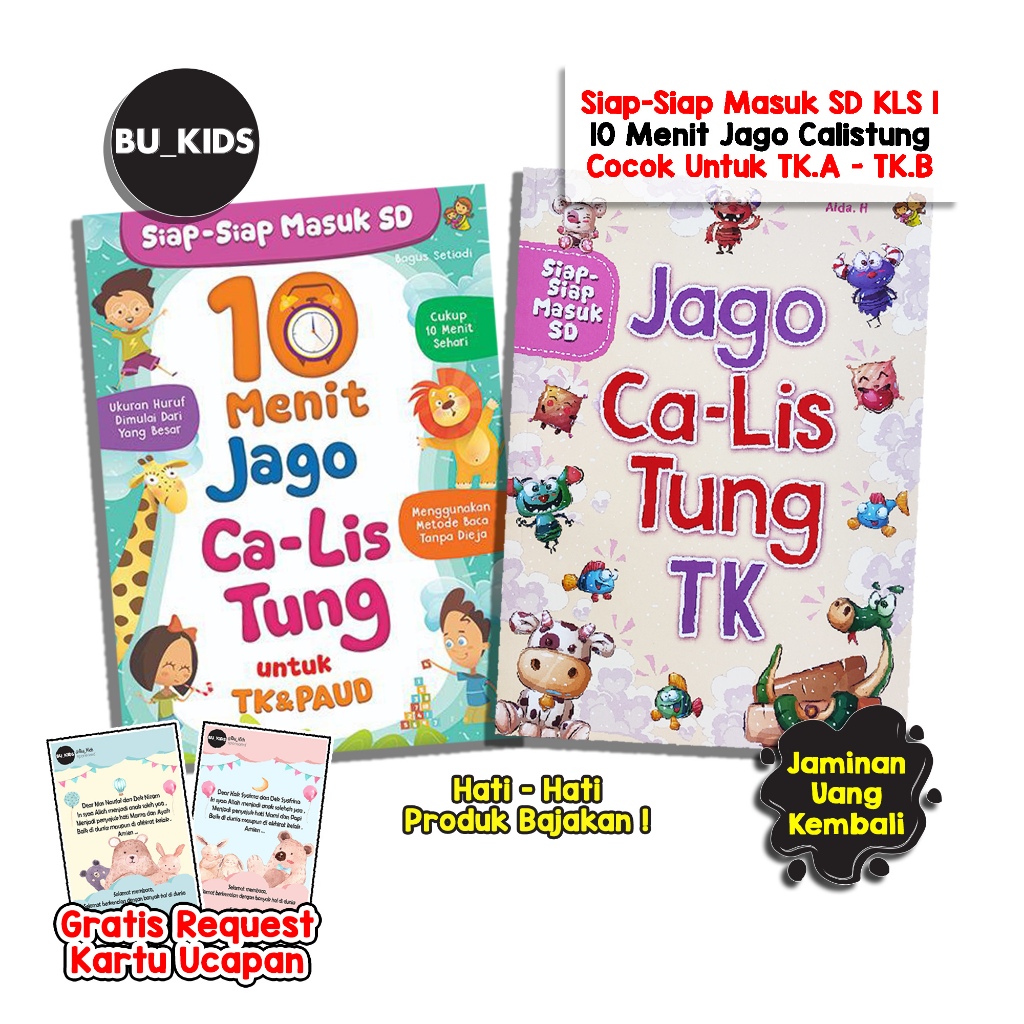 Buku Calistung Anak TK & PAUD Jago Calistung TK Persiapan Masuk SD Kelas 1