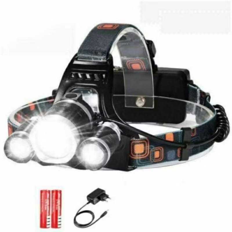 Paket Senter Kepala Led T6 5000lumen / Headlamp Led 3 XML T6