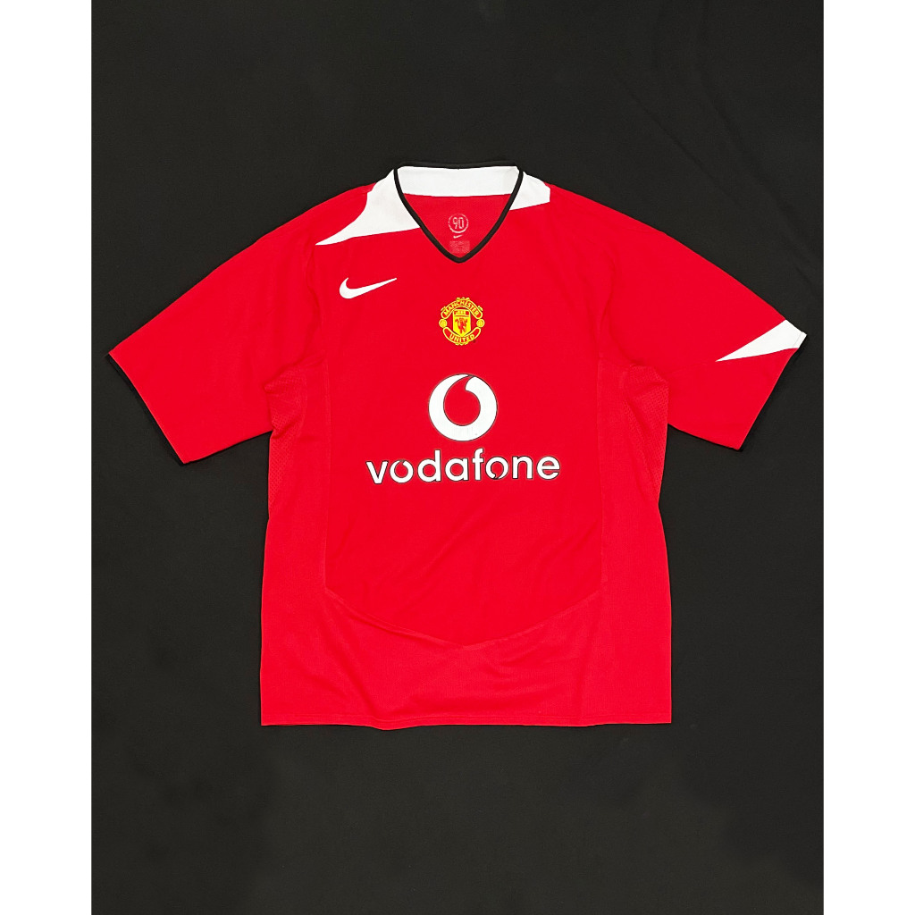 Original Nike Manchester United Home Kit 2004 2005 2006 Name set Louis Saha Jersey Bola Vintage