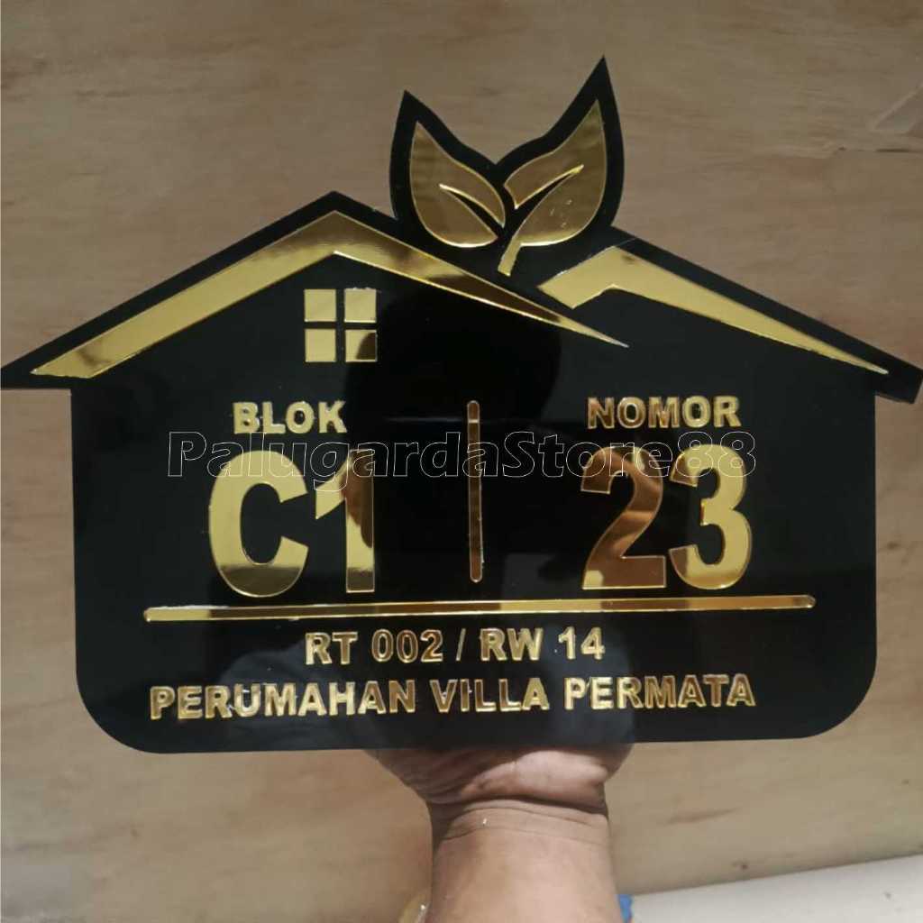 Nomor Rumah Alamat Rumah Bahan Ful Akrilik Alamat Rumah Modern Alamat Rumah Model Baru Hiasan  Rumah