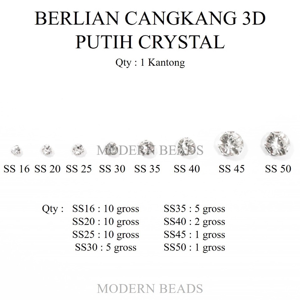 KODE R92K KANTONG D Cangkang 3D Putih Crystal  Diamond Cangkang  Kristal Cangkang  Berlian Cangkang 