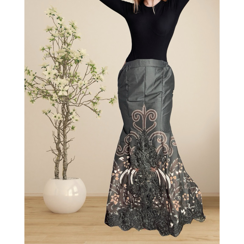 Batik ender Rok Kebaya sogan hitam duyung mermaid ekor