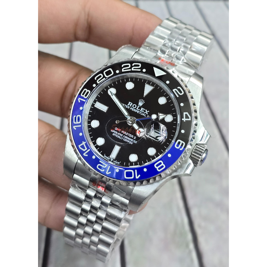 BATMAN ROLEX GMT MASTER II SWISS ETA CLONE 1:1 SAPHIRE