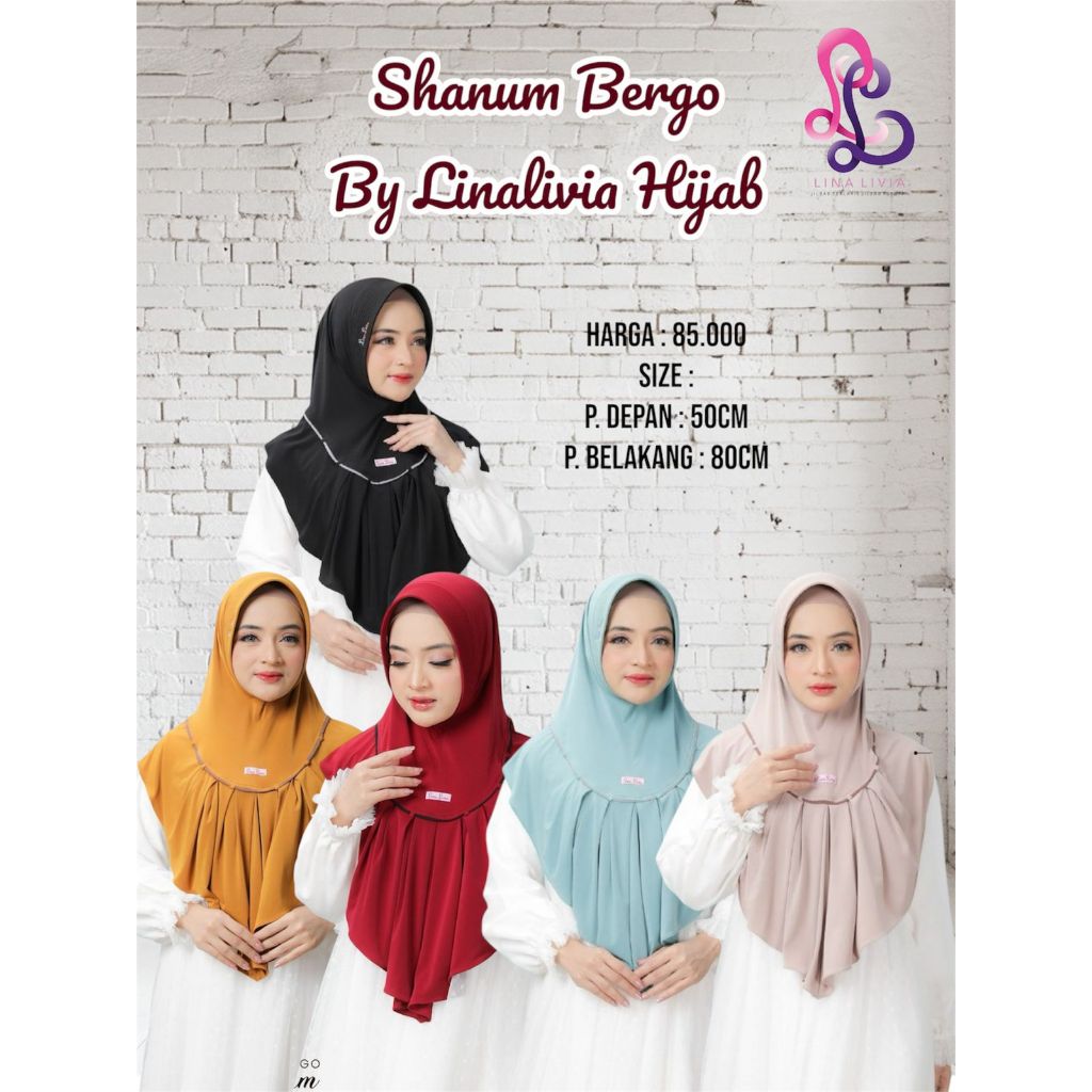 Linalivia Shanum bergo Jersey Polos Premium / ShanumBergo / Linalivia Hijab