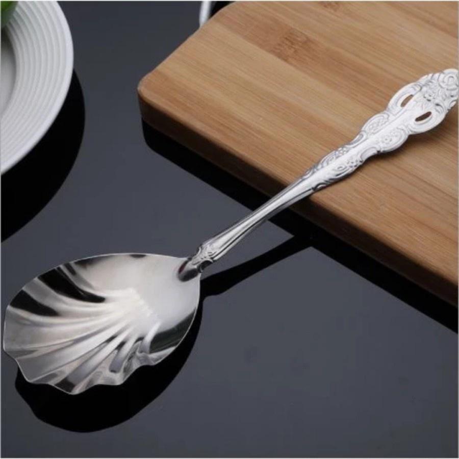 Sendok Prasmanan Stainless Tebal Model Kerang