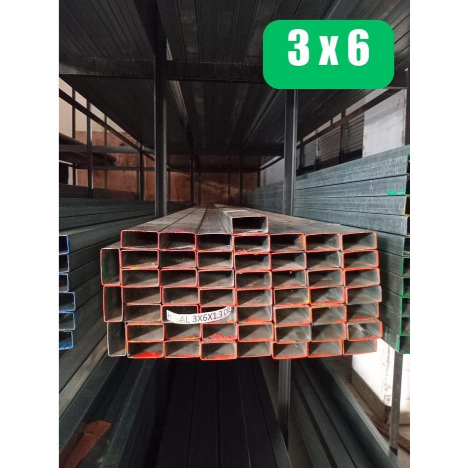 (Part 7) Besi Hollow Kotak Galvanis Full/Besi Tiang Ukuran 3X6 - 4X8 di Makassar