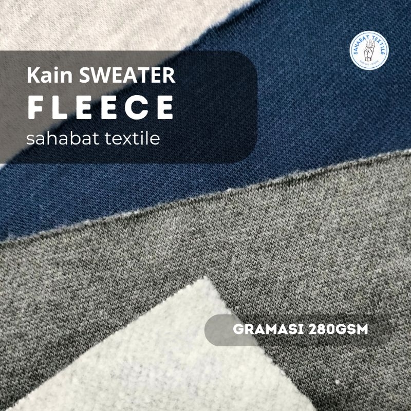 KAIN FLEECE KAIN JAKET PLIS FLEECE GRAMASI 280 HARGA PER KG