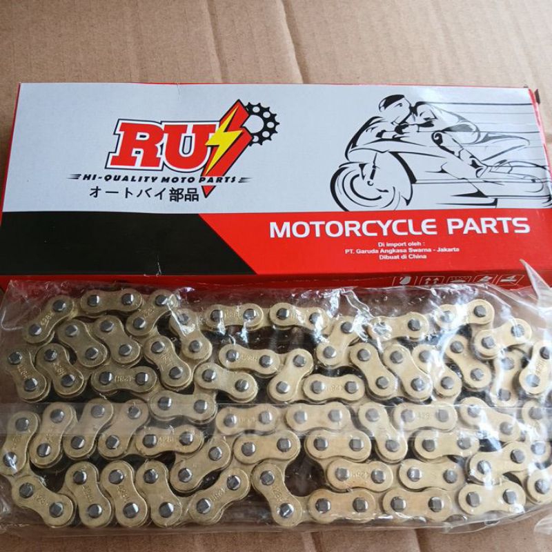 Rantai Motor Gold Rantai Motor Warna emas 428H-112L 140LKingland RUI