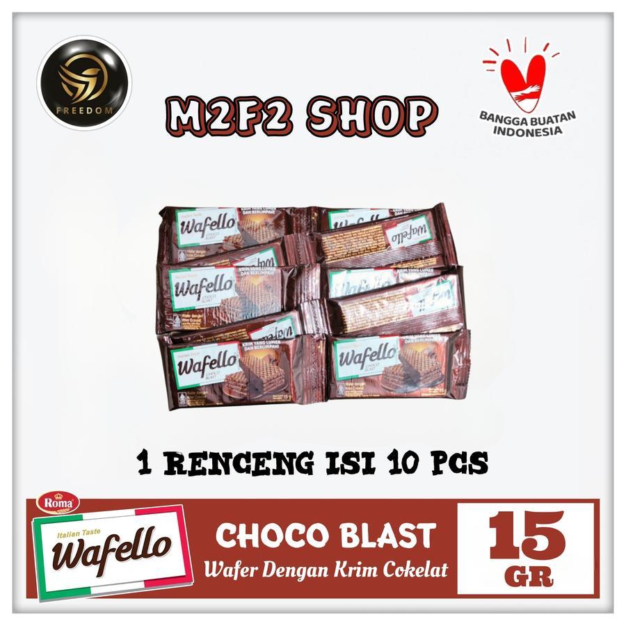 

Roma Wafer Wafello Choco Blast | Krim Cokelat - 15 gr (Kemasan 1 Renceng)