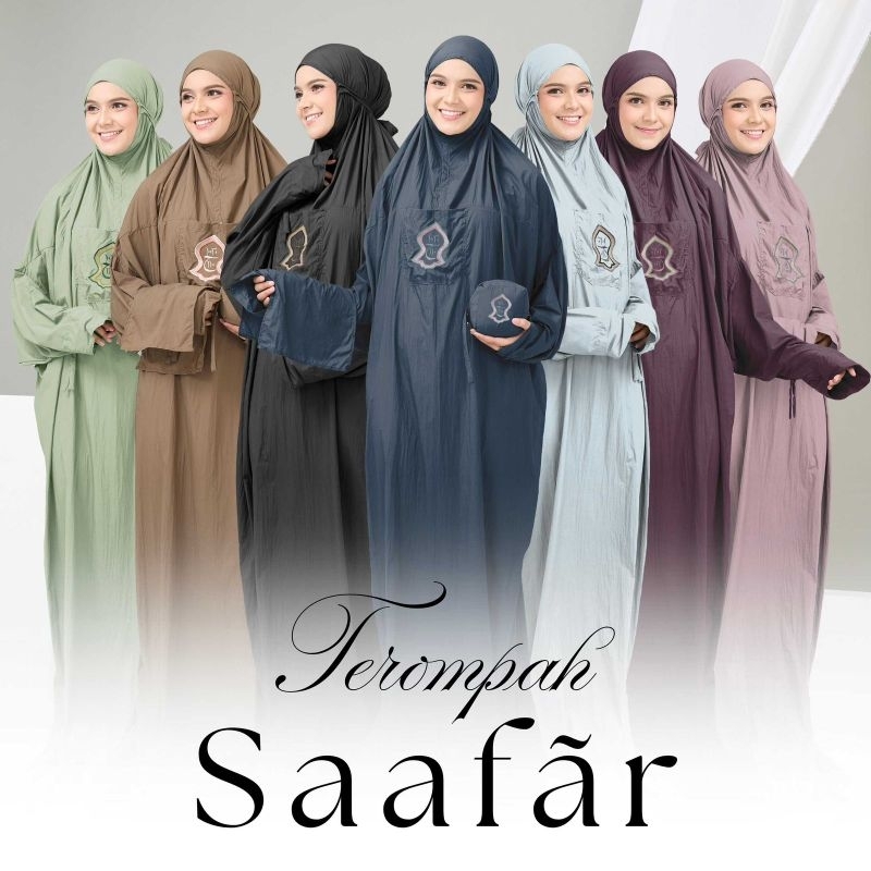 Mukena Terompah Safaar - Mukena Traveling - Mukena Terusan  Terompah