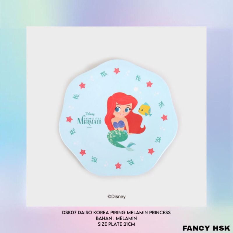 DAISO KOREA PIRING MELAMIN PRINCESS DSK07