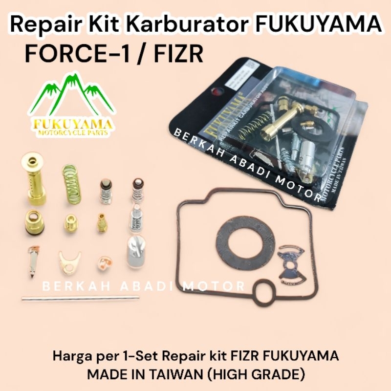 Repair Kit Karburator FIZR Force 1 FUKUYAMA | Reparkit isi Karbu Murah Fiz R Jarum Murah Spuyer