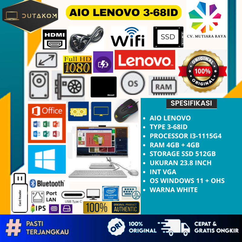 AIO MERK LENOVO AIO3 - 68ID