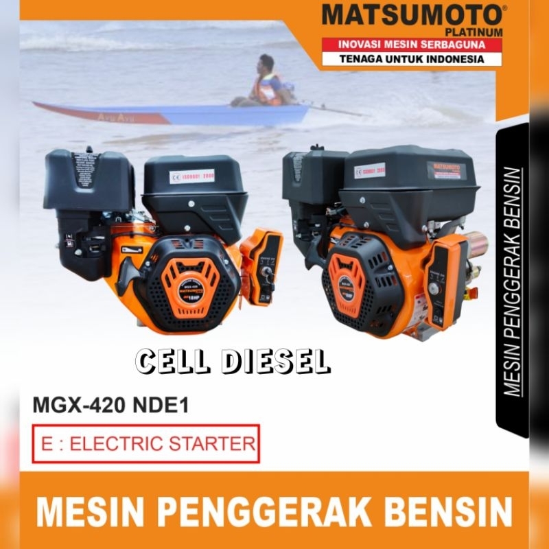 mesin penggerak bensin Elektrik stater MATSUMOTO MGX 420