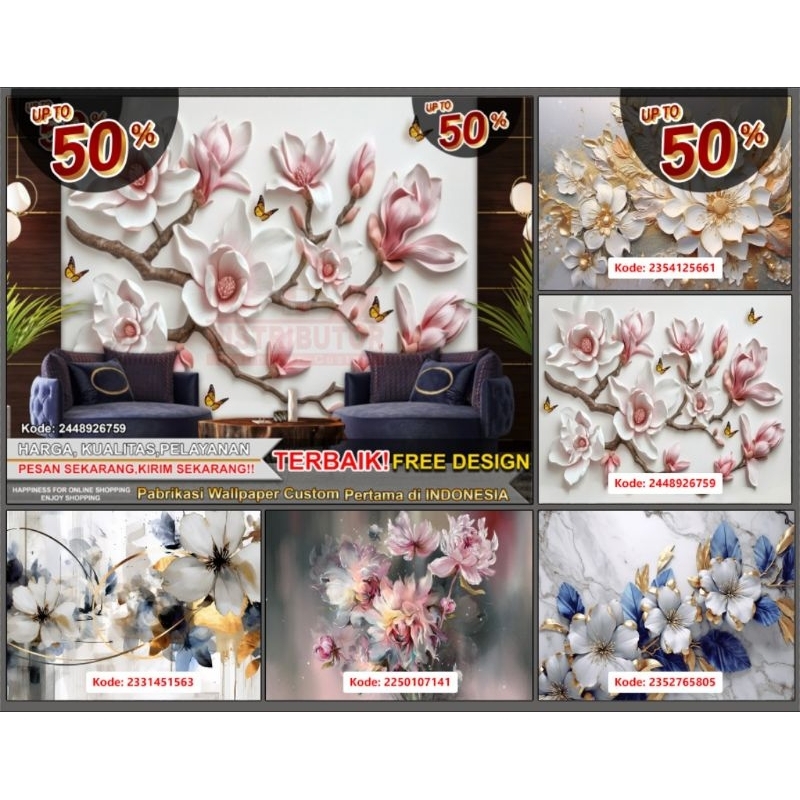 Wallpaper Dinding Custom 3D Mural | Wallpaper Mural | Wallpaper Dinding | Wallsticker | Wallpaper Ka