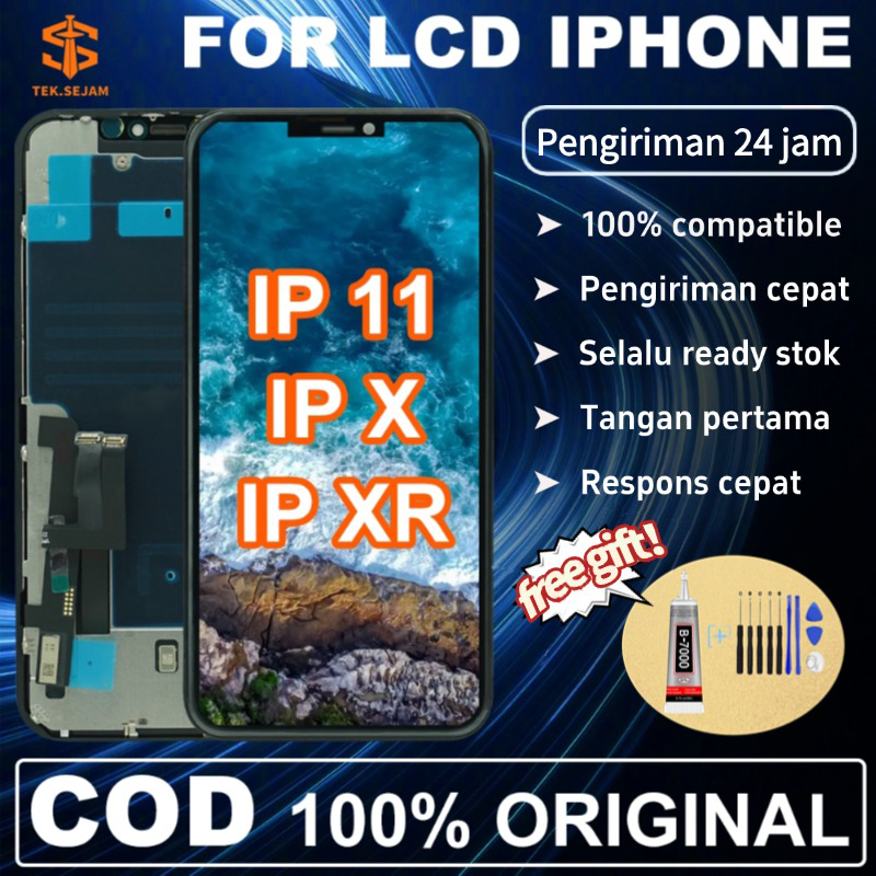 【ORIGINAL+lem+obeng】FOR LCD TOUCHSCREEN IPHONE 11  X  XR ORI COPOTAN FULLSET ORIGINAL lcd iphone 11 