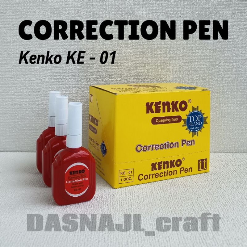 

( 1 pcs ) Correction Pen Kenko KE-01 Tipe X Kenko Tipe X Cair Stipo Cair Tipe ex Tip x