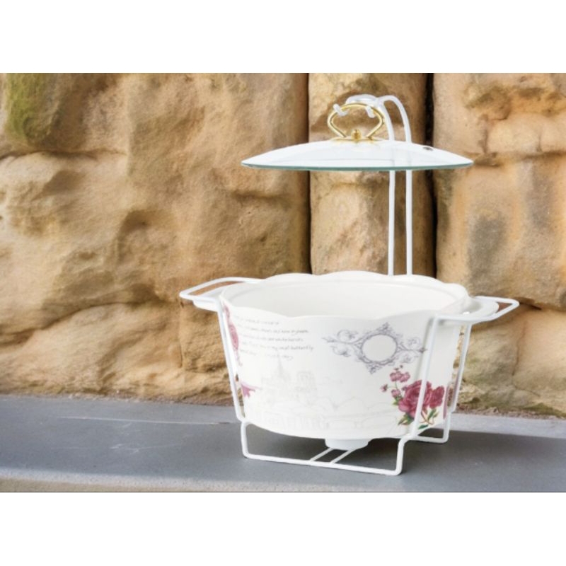 Alat saji bulat VICENZA Bc581 Eternity, wadah saji dengan kapasitas besar hingga 3500 ML, food displ