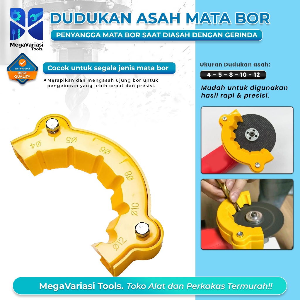 Alat Universal Asah Mata Bor Menggunakan Gerinda // Dudukan Asah Mata Bor