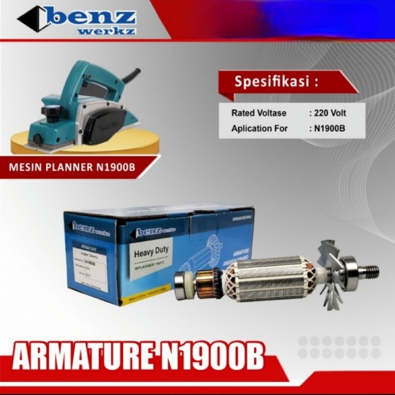 ARMATURE ANGKER MESIN SERUT KAYU N1900B M2900 RPL 82 3A / ANGKER DINAMO SERUT KAYU BY BENZ BISA COD